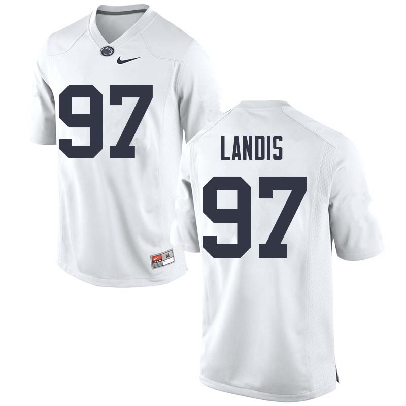 Men #97 Carson Landis Penn State Nittany Lions College Football Jerseys Sale-White